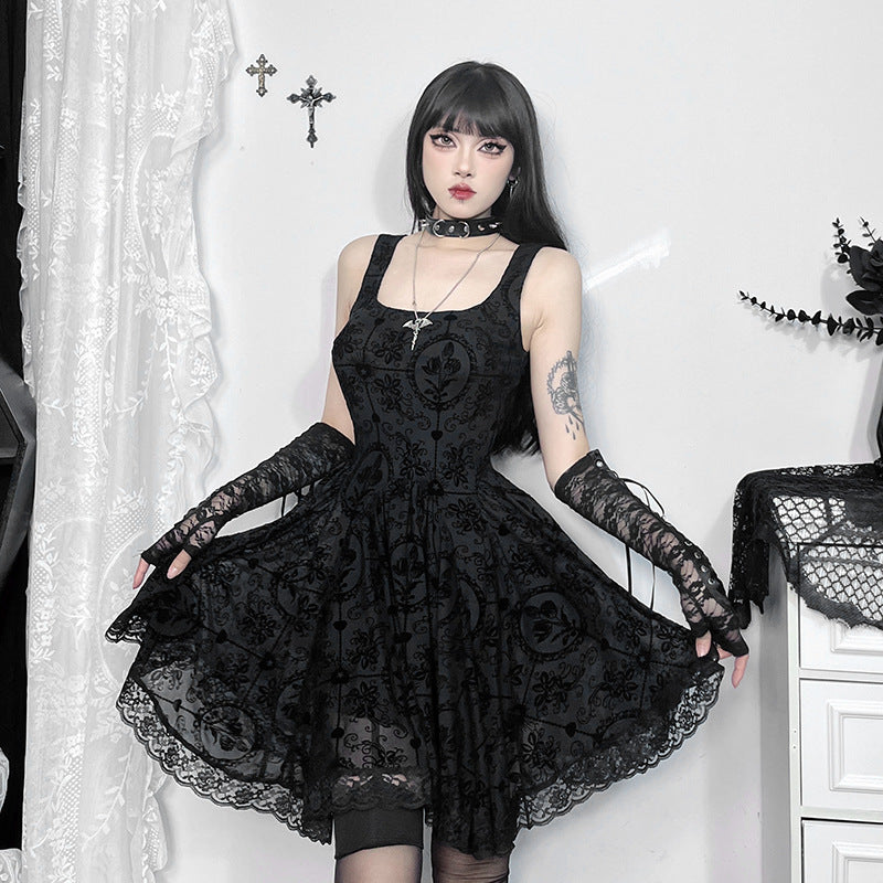 Black Gothic Dress JY24203
