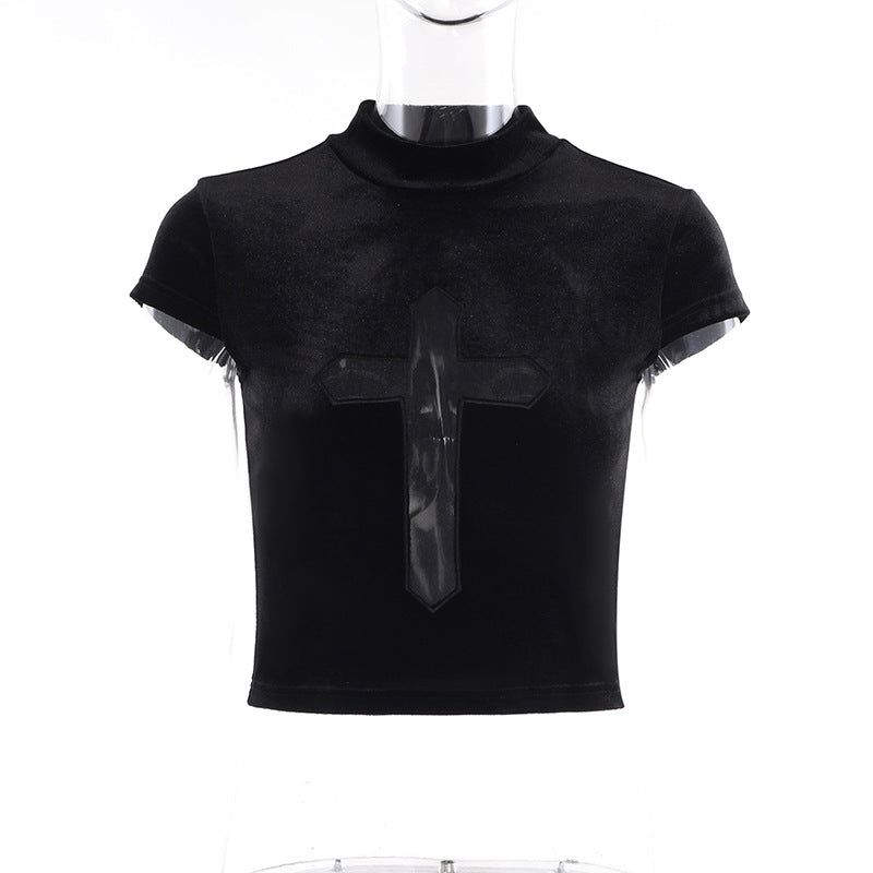 Gothic Sheer Cross Tank Top CF23095