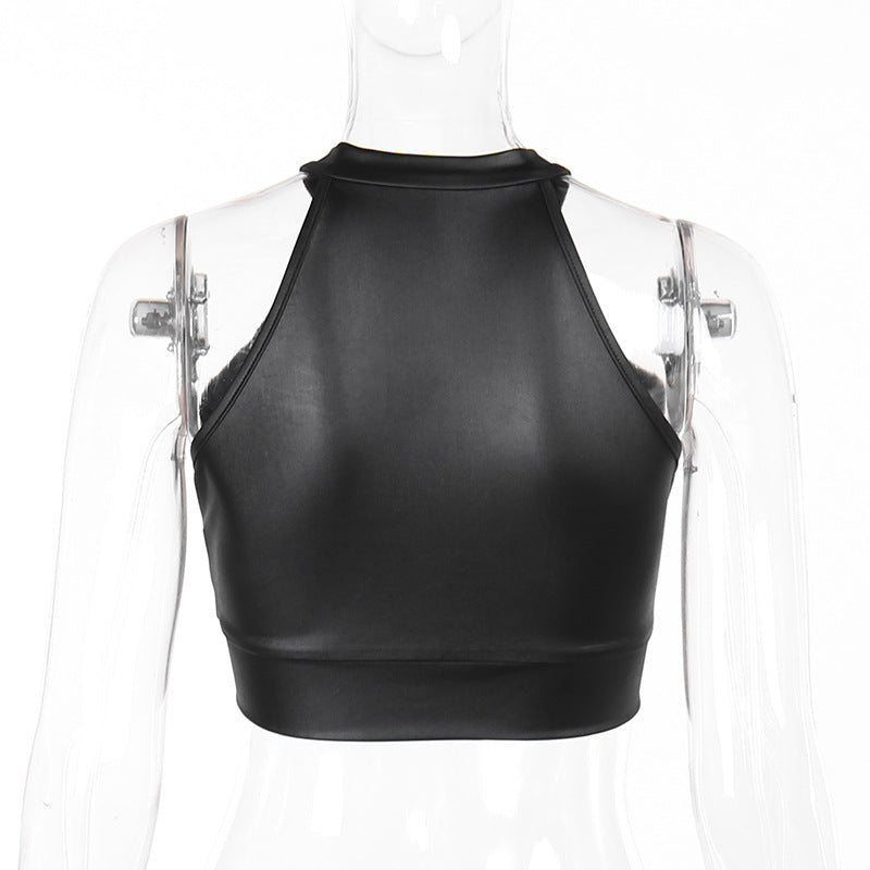 Goth Punk Style Studded Corset Crop Top CF23679