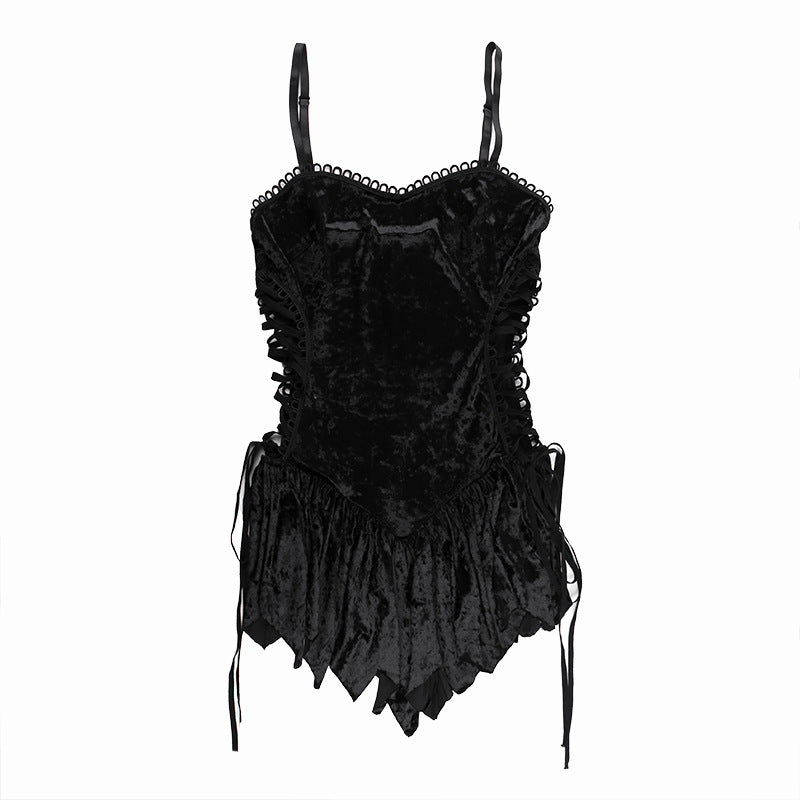 Goth Punk Style Strap Dress YY23667