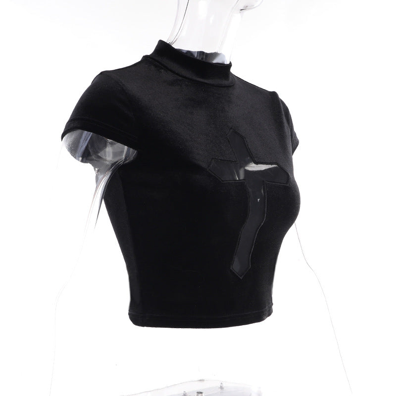 Gothic Sheer Cross Tank Top CF23095