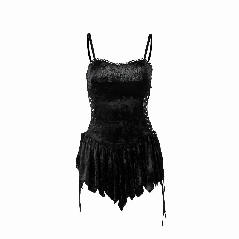 Goth Punk Style Strap Dress YY23667