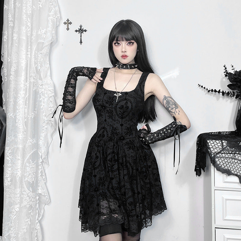 Black Gothic Dress JY24203