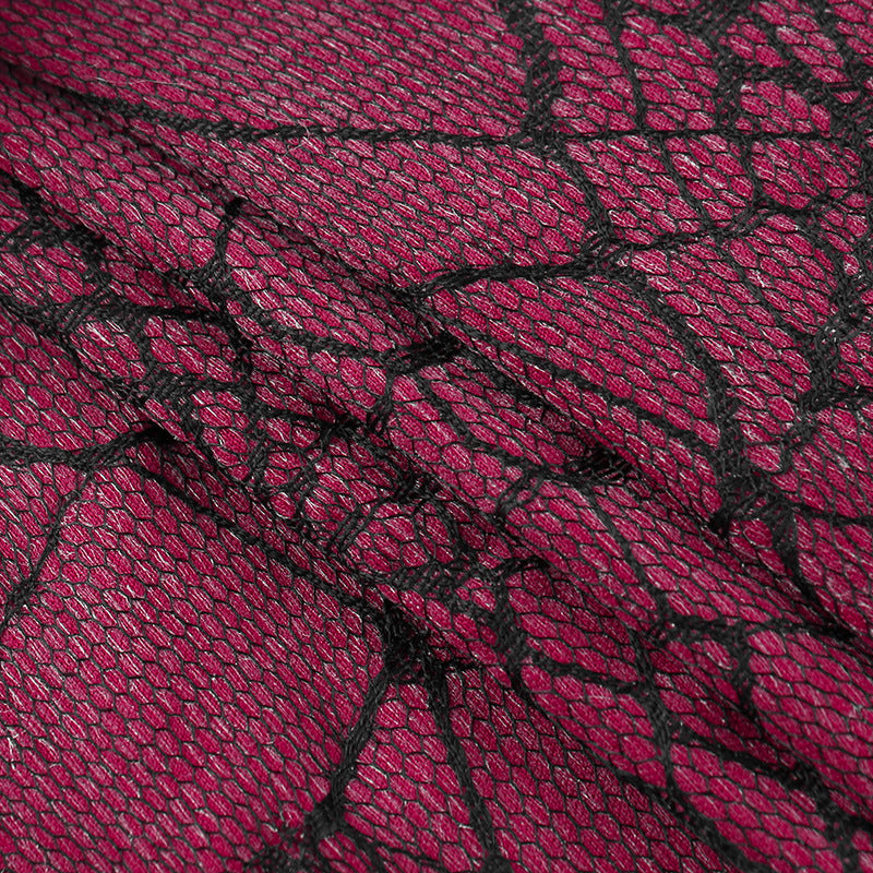 Gothic Red Spider Web Corset Strap Top CF23682T