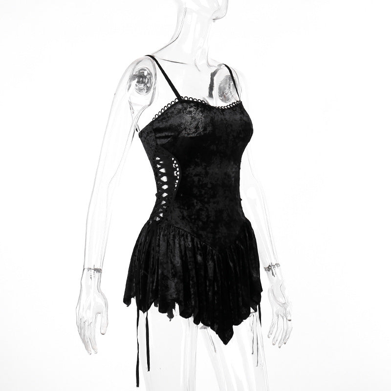 Goth Punk Style Strap Dress YY23667