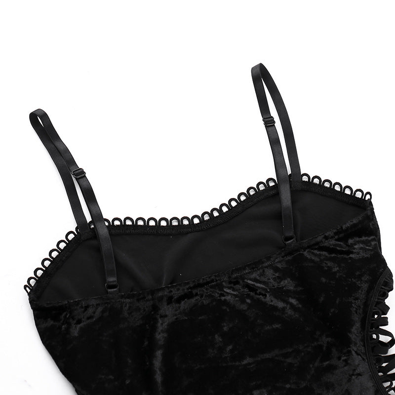 Goth Punk Style Strap Dress YY23667