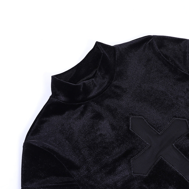 Gothic Sheer Cross Tank Top CF23095
