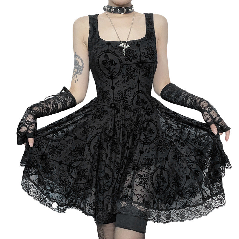 Black Gothic Dress JY24203