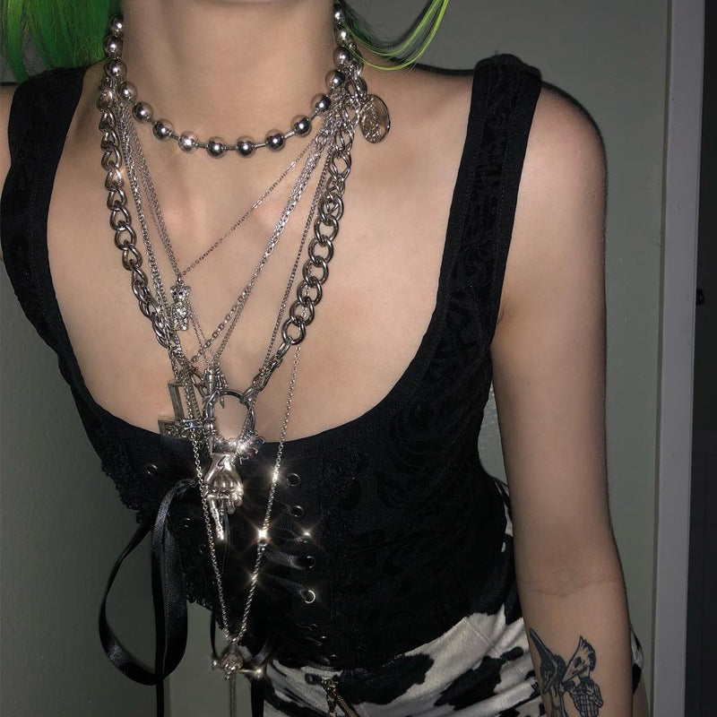 Gothic Strappy Tank Top With Square Neckline 92006