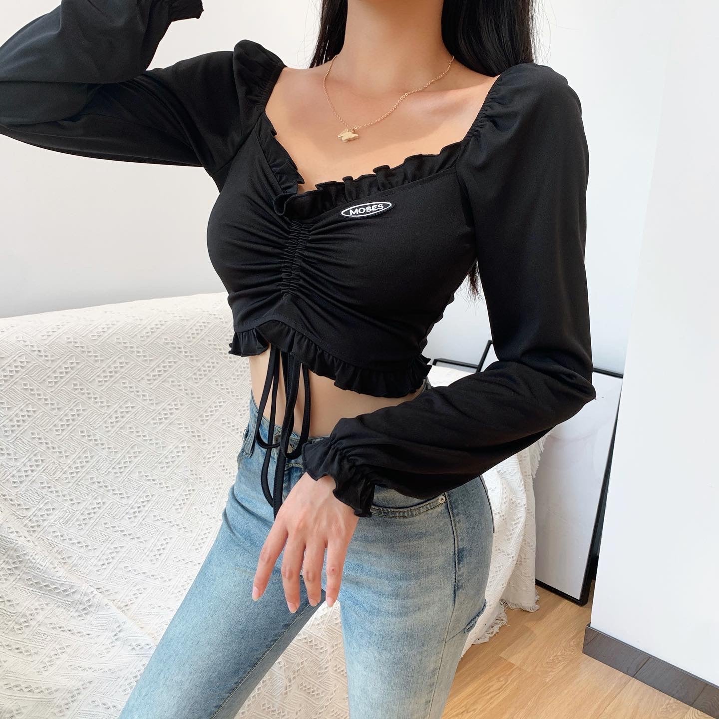 Black Gothic / Punk Crop Top 22337P
