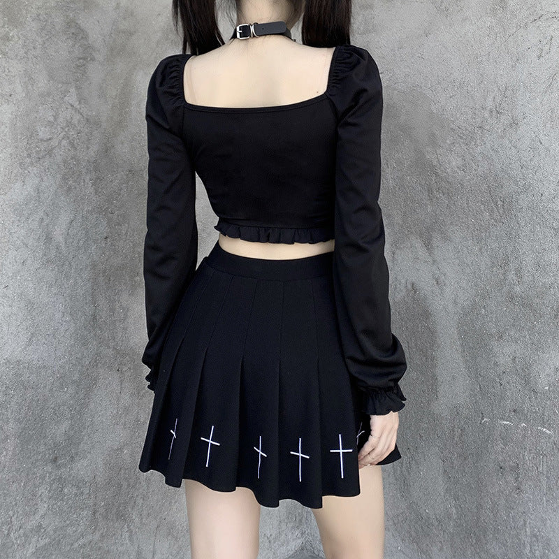 Black Gothic / Punk Crop Top 22337P