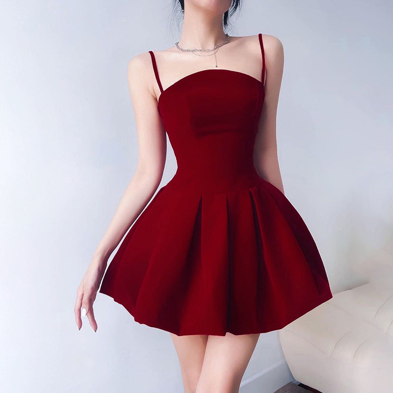 Gothic Style Strap Bubble Dress YJ22497