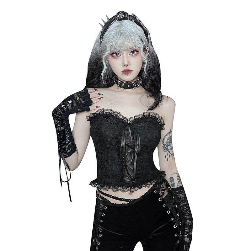 Gothic Black Corset Top CF23005