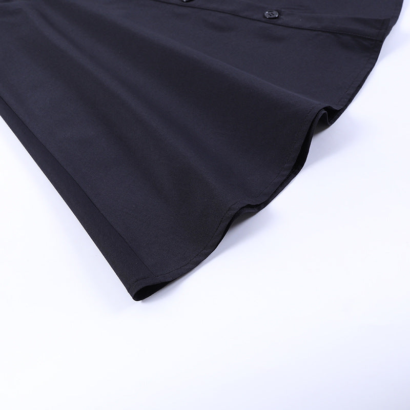 Gothic black Ruffled Dress JY23018