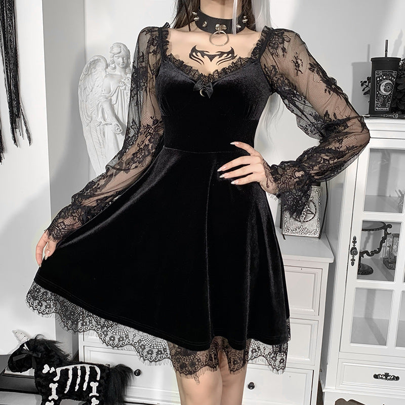 Black Gothic Dress HY21249