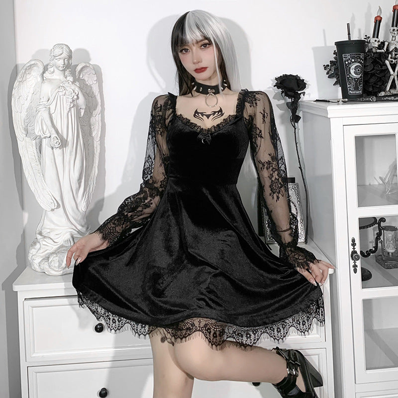 Black Gothic Dress HY21249
