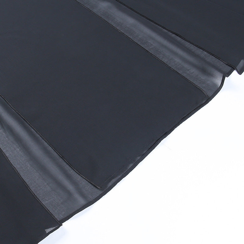 Gothic sheer mesh see-through long skirt SY22016