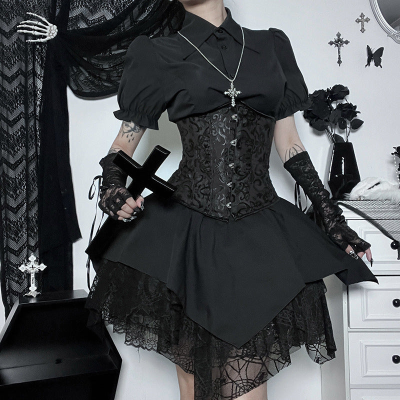 Black Gothic Blouse CF23034