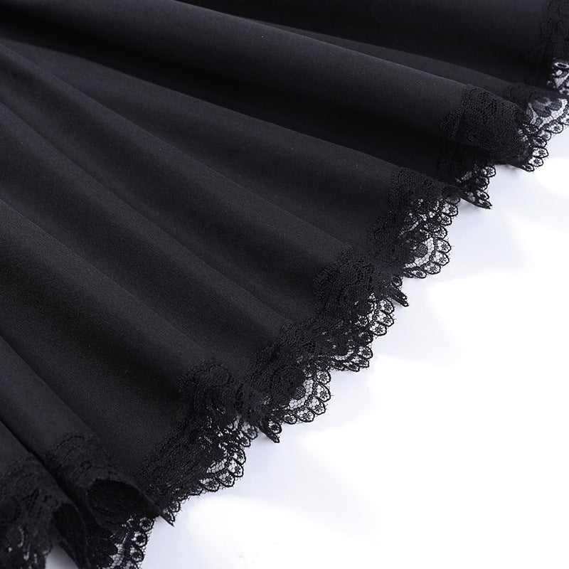 Black Gothic Lolita Corset Short Sleeve Dress JY22527