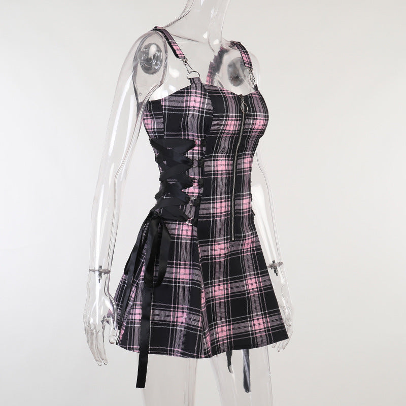 Punk Tartan Dress KH21080