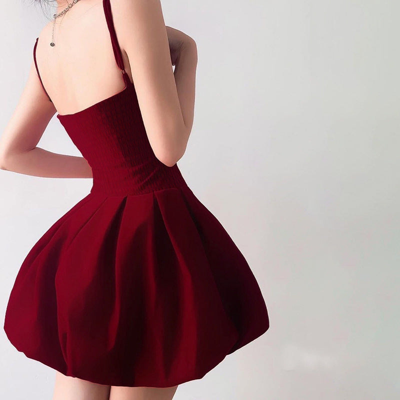 Gothic Style Strap Bubble Dress YJ22497