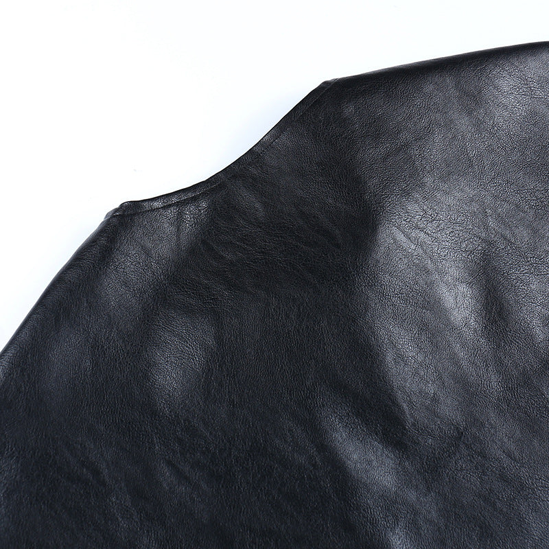 Punk Style Faux Leather Short Cape XY22038