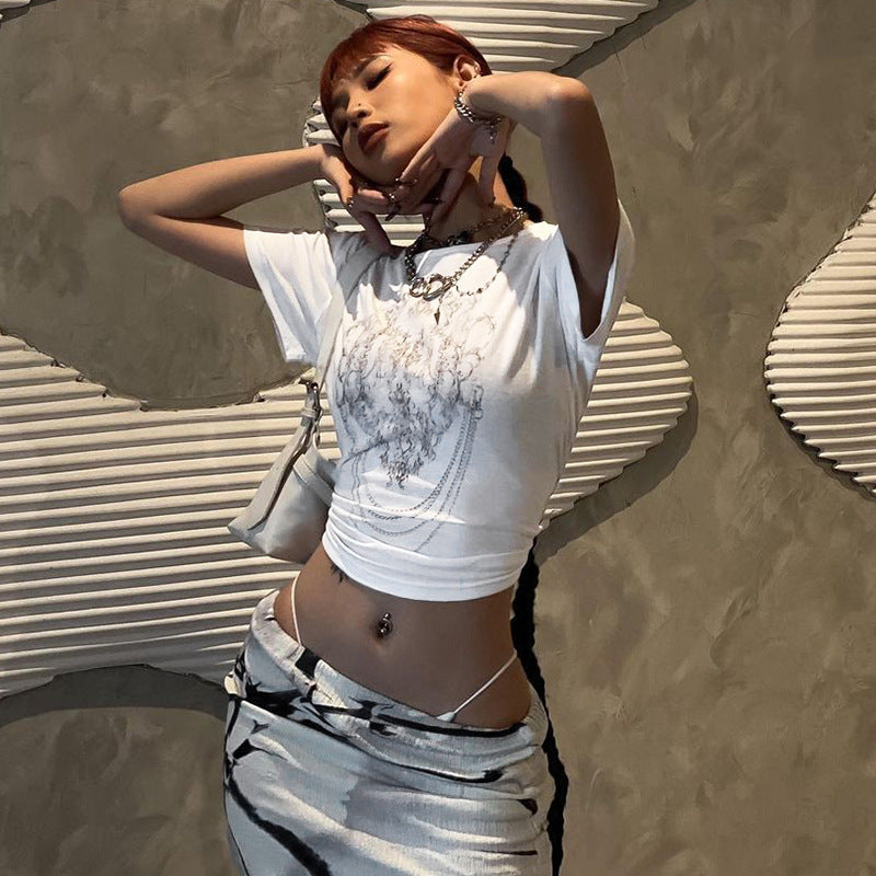 Punk Style Print Tee YJ22565