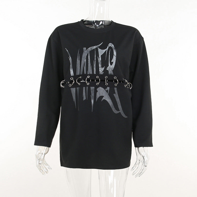 Punk Style Black Sweater CF22057