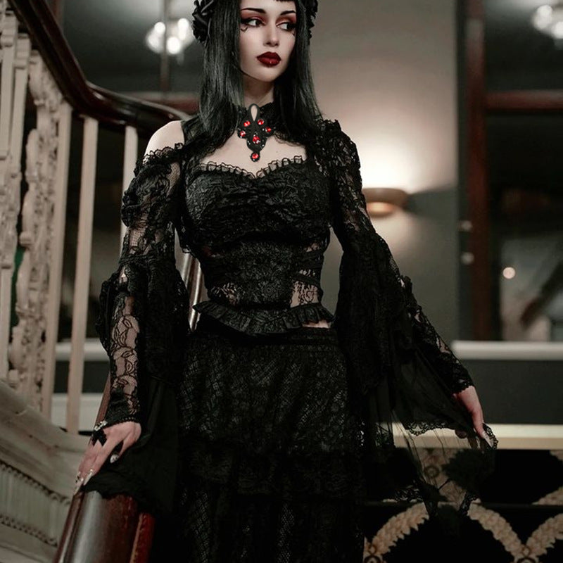 Gothic Lace Long Sleeve Bolero WY22050