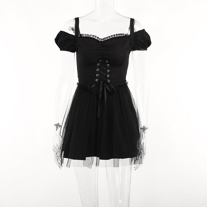 Gothic Style Short Sleeve Dress JY22503