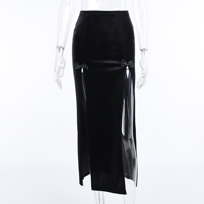 Black Gothic Long Skirt JY21507