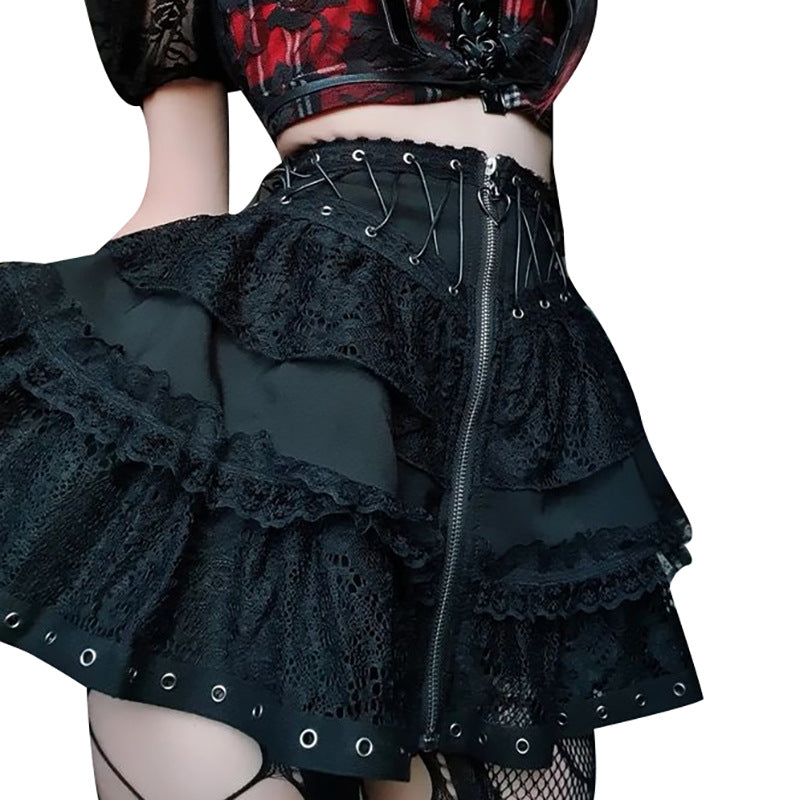 Gothic / Punk Style Frill Skirt WY23001