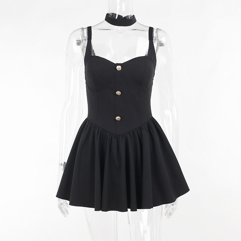 Black Strappy Dress CF23058
