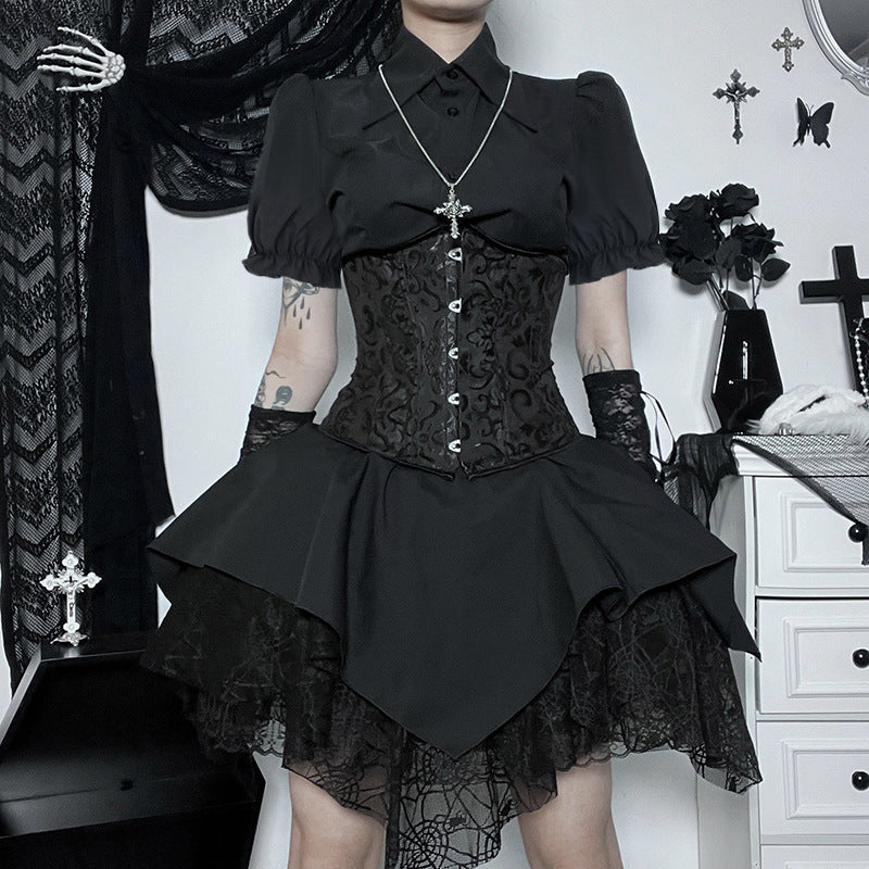 Black Gothic Skirt CF23033