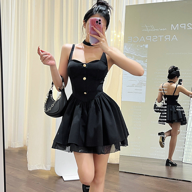 Black Strappy Dress CF23058