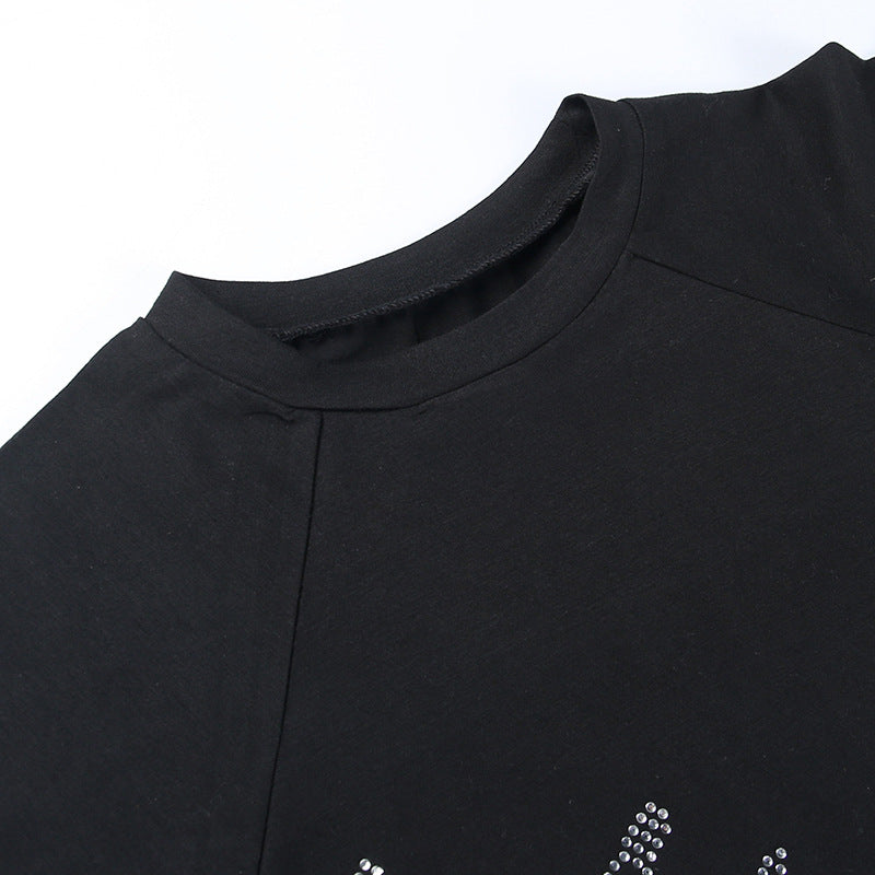 Punk Style Skeleton Hands Crop Top YJ22559