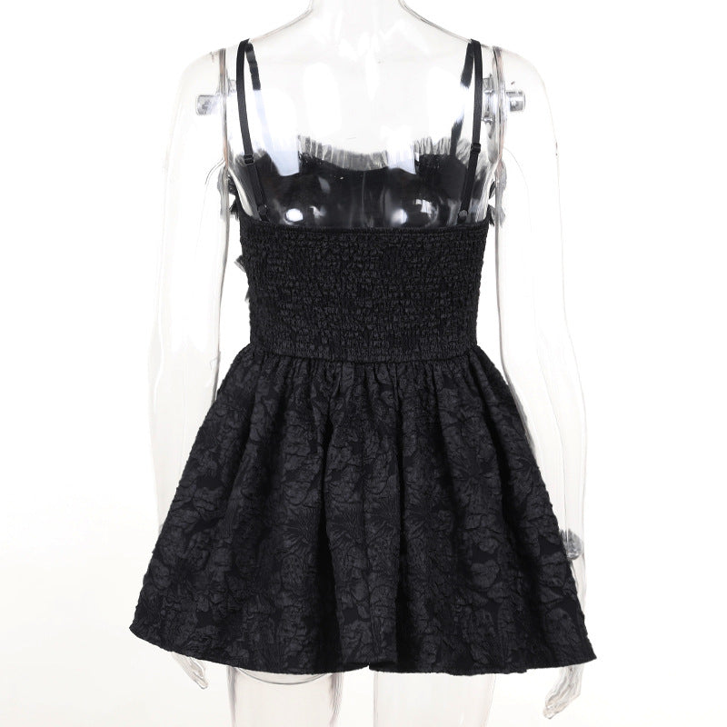 Black Gothic Rose Lace Dress JY23037