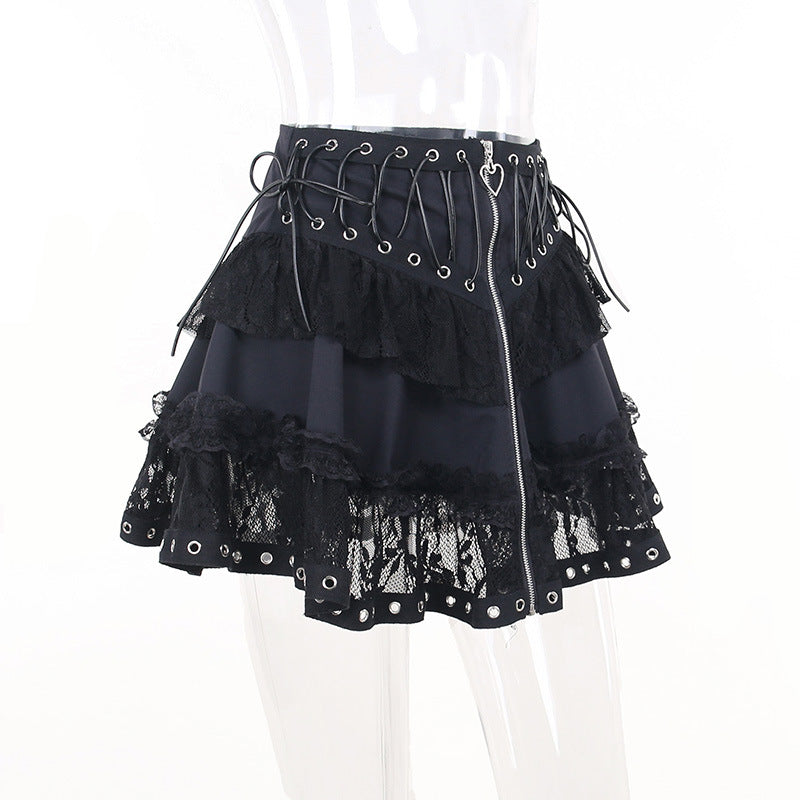 Gothic / Punk Style Frill Skirt WY23001