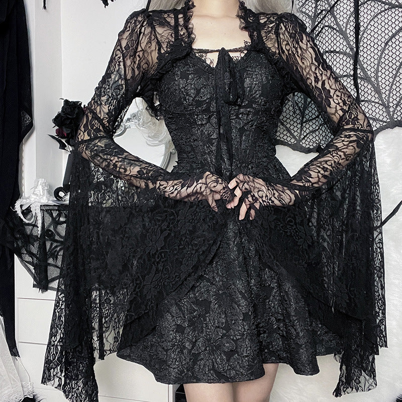 Gothic Style Black Lace Bolero XY22128
