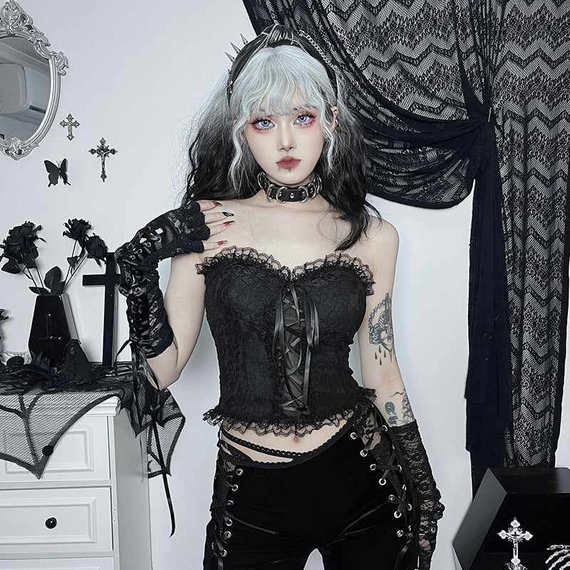 Gothic Black Corset Top CF23005
