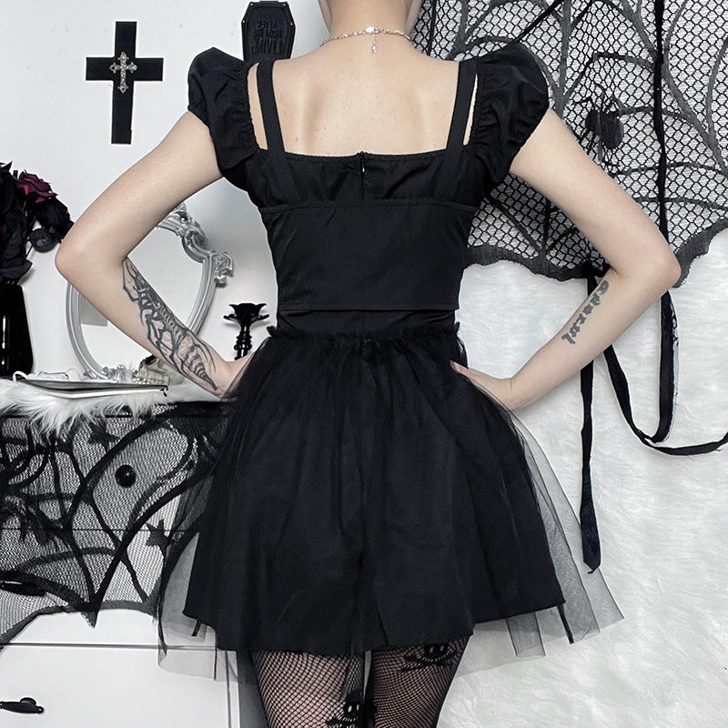 Gothic Style Short Sleeve Dress JY22503