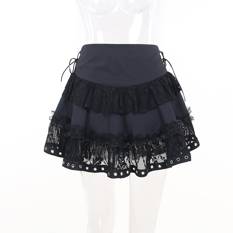 Gothic / Punk Style Frill Skirt WY23001