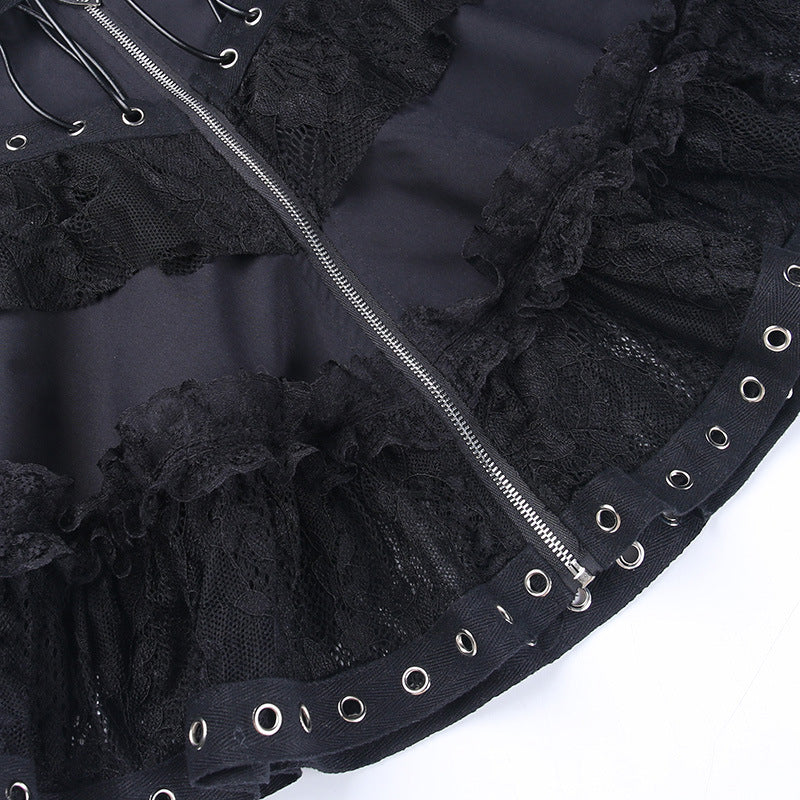 Gothic / Punk Style Frill Skirt WY23001