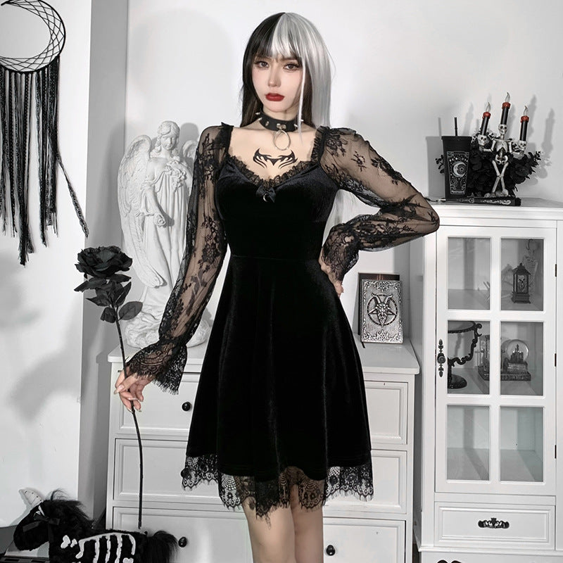 Black Gothic Dress HY21249