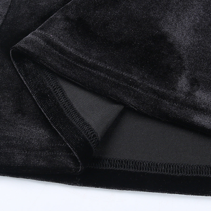 Gothic Velvet Long Skirt XY22157