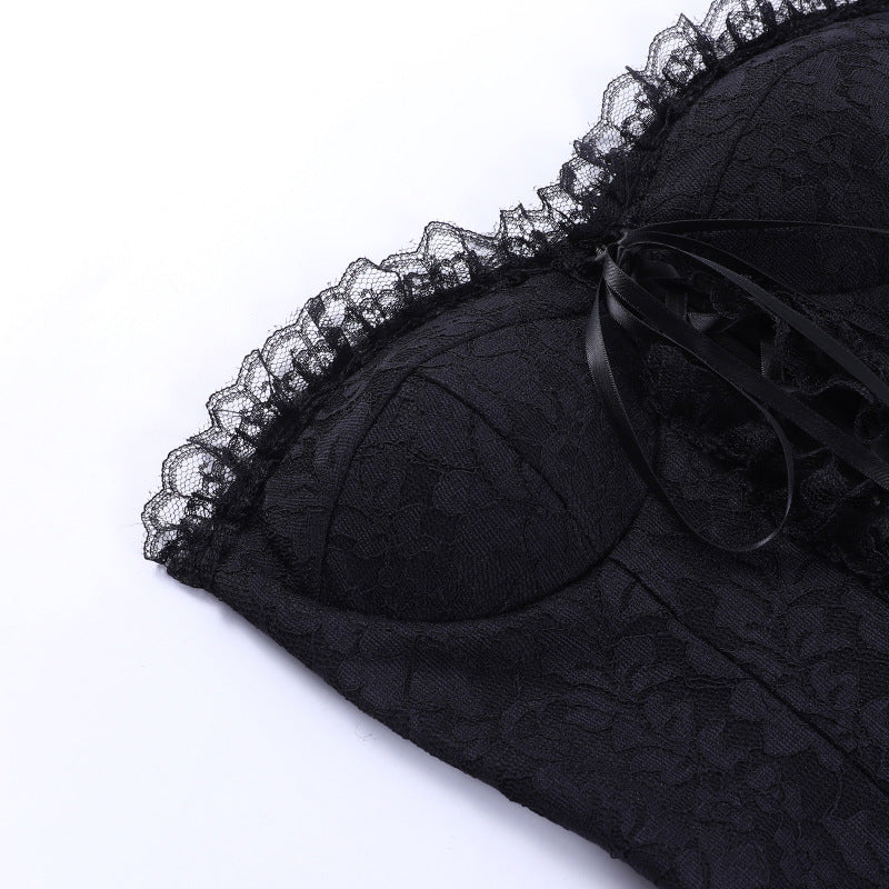 Gothic Black Corset Top CF23005