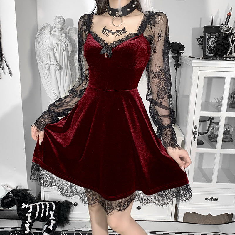 Black Gothic Dress HY21249