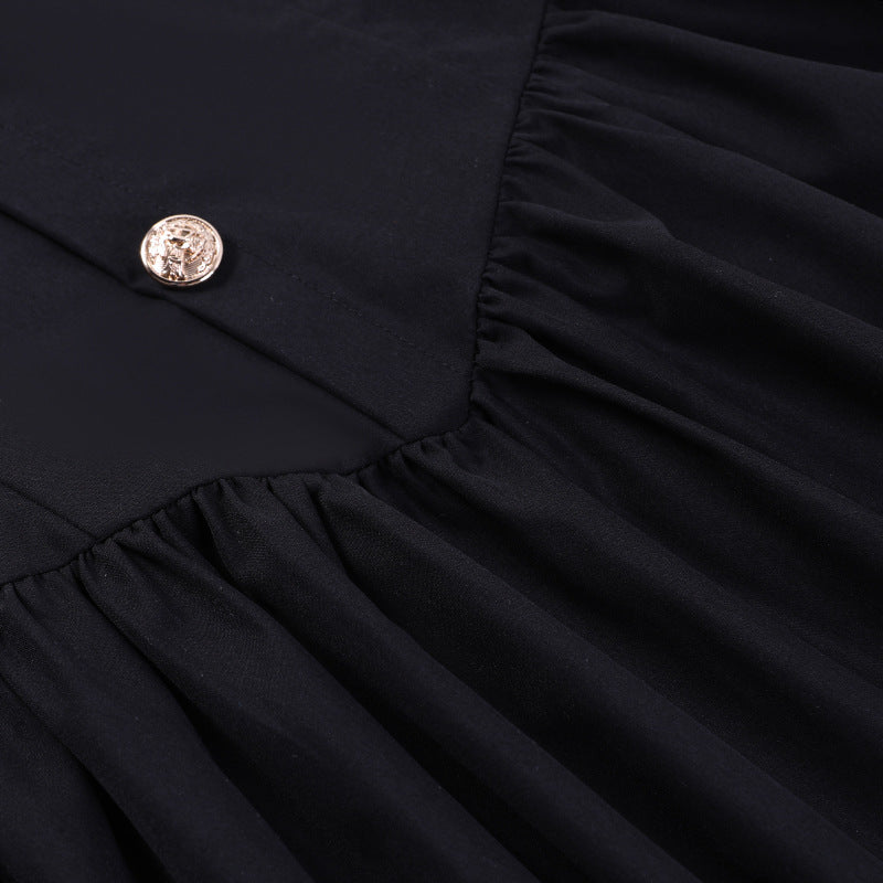Black Gothic Strappy Lolita Dress CF23002