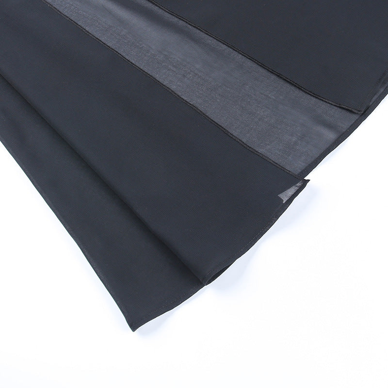 Gothic sheer mesh see-through long skirt SY22016