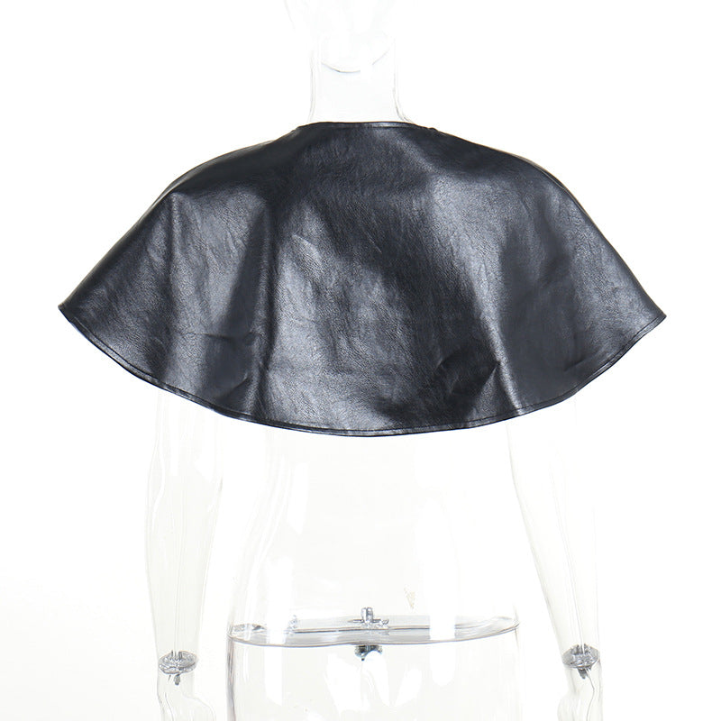Punk Style Faux Leather Short Cape XY22038